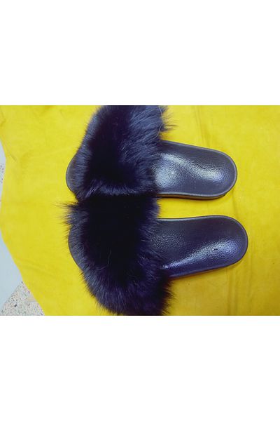 hoaryage Genuine Mink Fur Slippers