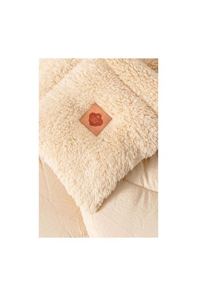 merland benvecocuk Plush Double Duvet Cream