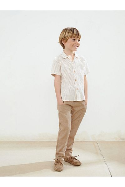 LC Waikiki Striped Boy's Linen Shirt