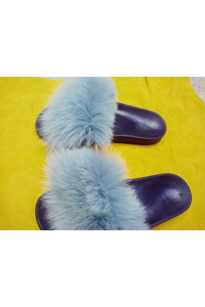 hoaryage Genuine Mink Fur Slippers