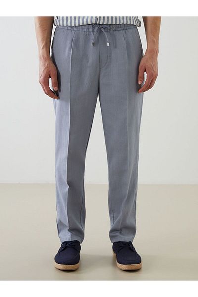 LC Waikiki Pantaloni plisați pentru bărbați LCW Vision Standard Fit Linen Look