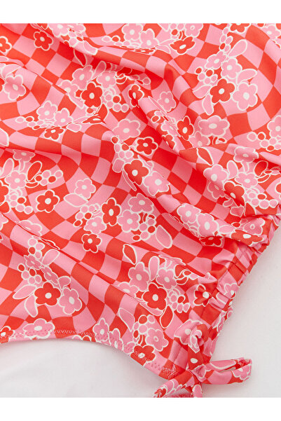 LC Waikiki LCW Kids Pembe UV Korumalı Çiçekli Kız Çocuk Mayo