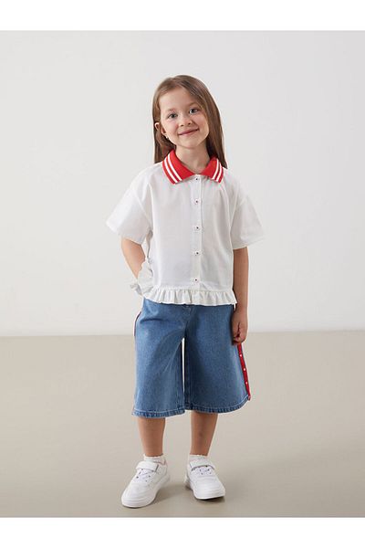 LC Waikiki Lcw Polo Collar Printed Girl's Shirt