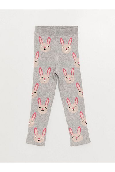 LC Waikiki Patterned Baby Girl Knitwear Tights with Elastic Waist
