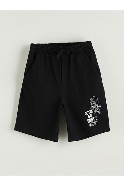 LC Waikiki Sonic Printed Boys Shorts with Elastic Waist