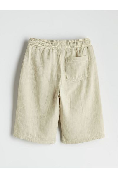 LC Waikiki Green Elastic Waist Muslin Boy Shorts
