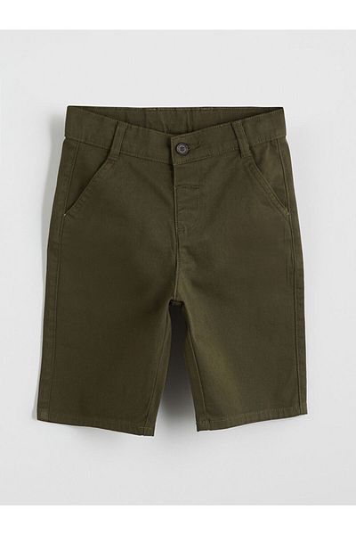 LC Waikiki Khaki Elastic Waist Basic Boy's Shorts