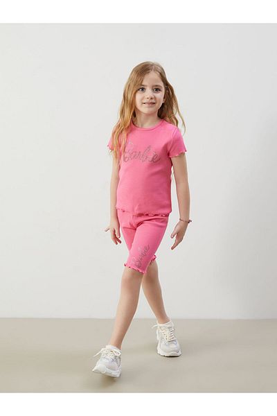 LC Waikiki Κοριτσίστικο κολάν Barbie με ελαστική μέση σε συσκευασία 2 τεμαχίων