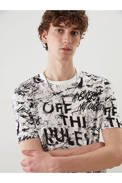 LC Waikiki Xside Crew Neck Printed Combed Cotton Men's T-Shirt