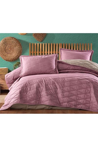 merland benvecocuk Double Bedspread Lorna v4 Dried Rose