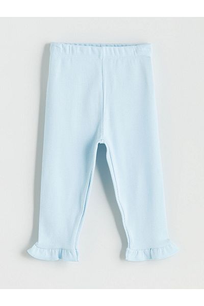 LC Waikiki Blue Elastic Waist Basic Girls' Leggings 2-Piece