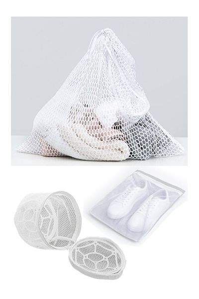 noip 3-Piece Washing Net Set - Shoe Net-Bra Washing with Plastic Apparatus - Laundry Washing Net (7474)