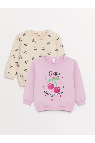 LC Waikiki Rmz Gi̇yi̇m Farkiyla Zero Roba Collar Long Sleeve Printed Baby Gir...