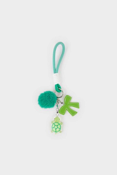 DeFacto Women's Green Pompom Detailed Charm Keychain F1715Axns