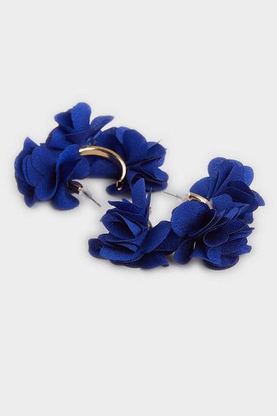 DeFacto Women's Blue Straw Detailed Earrings F0829Axns