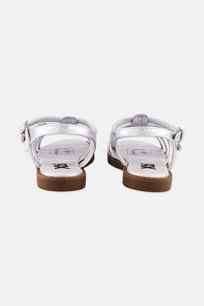 XTI Women Adjustable Buckle Sandals, Silver