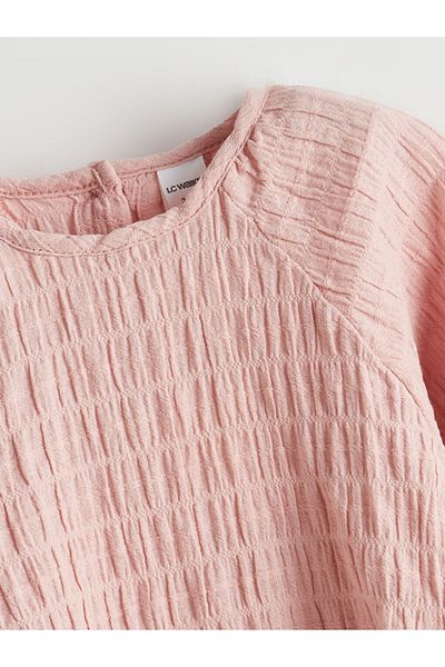 LC Waikiki Lcw Crew Neck Girl's Combed Cotton Blouse Fast Fashion