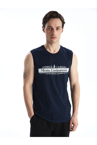 LC Waikiki LCWAIKIKI Classic Crew Neck Printed Men's Sleeveless T-Shirt