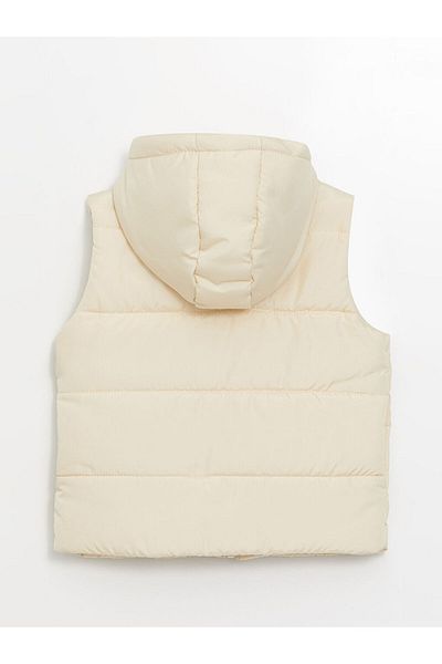 LC Waikiki Lcw Girl's Puffer Vest with Hood Fast Fashion