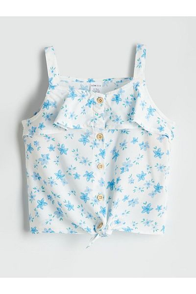 LC Waikiki Lcw Eco Square Neck Floral Girl's Shirt