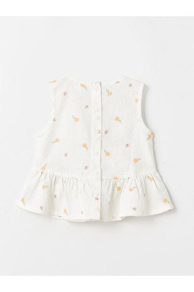LC Waikiki Lcw Crew Neck Sleeveless Floral Baby Girl Blouse