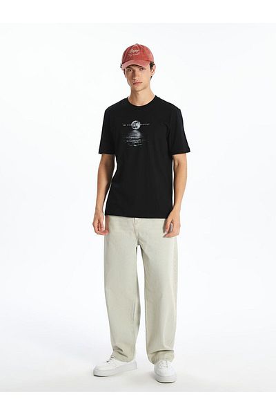 LC Waikiki Xside Crew Neck Printed Combed Cotton Men's T-Shirt