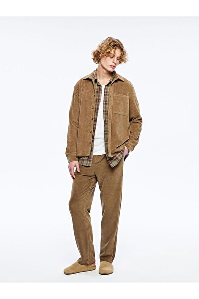 LC Waikiki Xside Brown Comfortable Fit Velvet Men's Trousers