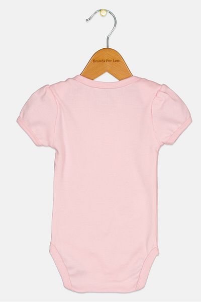 Disney Toddlers Girl Graphic Print Short Sleeves Bodysuit, Pink