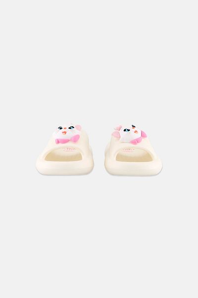 Disney Toddlers Girl Marie Slip On Slides, White