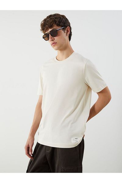 LC Waikiki Tricou bărbătesc din bumbac pieptănat cu gât XSIDE