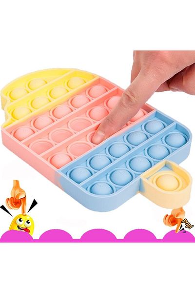 Saharaz Push Bubbles Pop Fidget Sensory Toy,Silicone Squeeze,Stress Relief Special Needs for Kids Adult