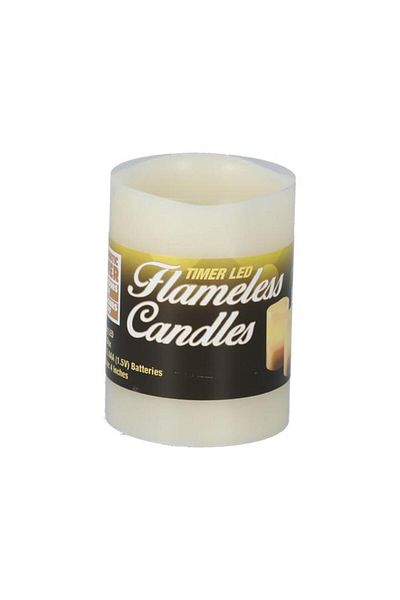 Generic شمعة شوشانك المعطرة بدون لهب بيضاء 4 بوصات 702239