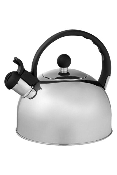 Generic GIBSON Springberry Stainless Steel Whistling Tea Kettle Silver and Black 2.25 Quart 63485.01