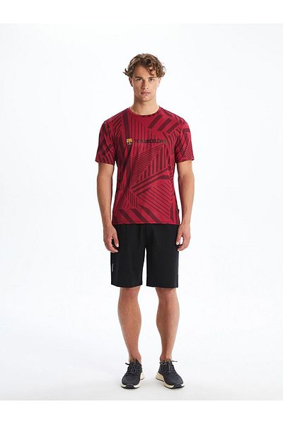 LC Waikiki Xside Active Crew Neck Barcelona Printed Men's Fan T-Shirt