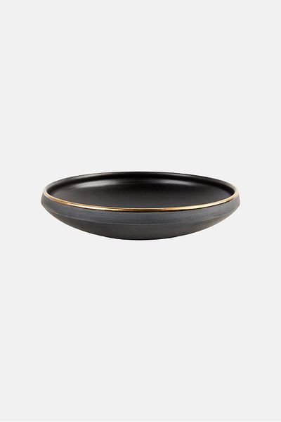 Eclipse Plain Ceramic Lunch Bowl, Dark Grey