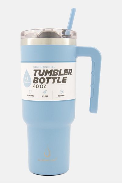Hydroclear Stainless Steel Tumbler With Lifestyle Design, Blue