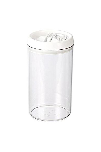 Generic Felli Flip-Tite Cylindrical Food Storage Container Clear and White 67oz