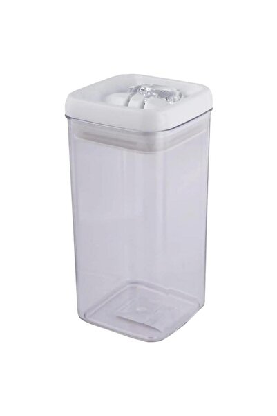 Generic وعاء تخزين طعام مستطيل الشكل من فيلي فليب تايت، شفاف وأبيض، سعة 1.2 لتر