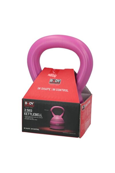 Generic BODY SCULPTURE Non Slip Wide Grid Handle Kettlebell Pink 2.5kg
