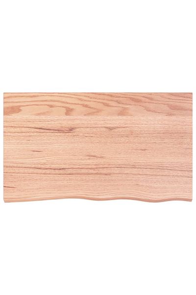 vidaxl Wall Shelf Light Brown 100x60x(2-6) cm Treated Solid Wood Oak
