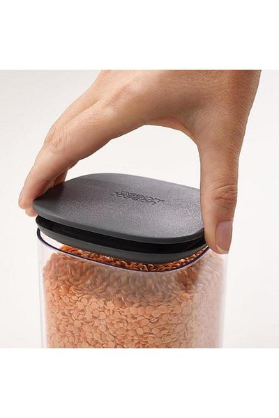 Generic حاوية تخزين طعام بوديوم من جوزيف جوزيف، 5 قطع، مع حامل، لون شفاف ورمادي داكن، 81071