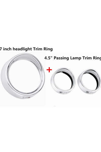 Choice3 إطار حماية مصباح أمامي للدراجات النارية من الكروم، مقاس 7 بوصات و4.5 ...