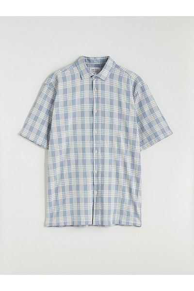 LC Waikiki Lcw Vision Regular Fit Short Sleeve Plaid Men's Shirt