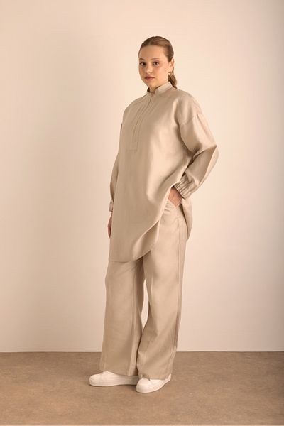 Aker Elastic Waist Linen Trousers