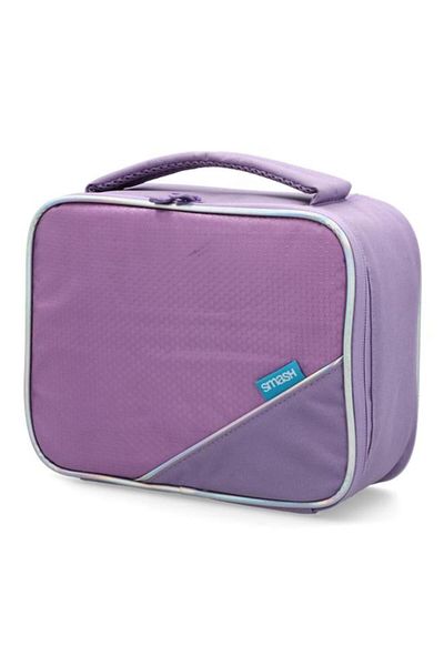 Generic smash 5-Piece Zipper Closure Durable Antibacterial Insulated Lunch Pack Purple and Teal