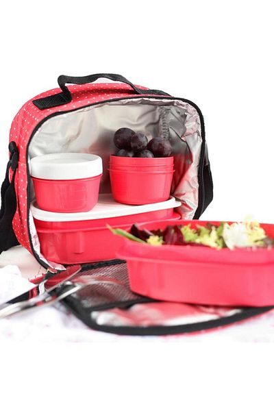 Generic TATAY Urban Dots Lunch Box Kit Red 3 Liter