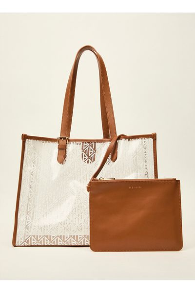 Ted Baker Oblique Monogram Transparent Shopping Bag