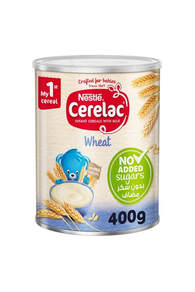 Cerelac Nestle Cerelac Wheat Infant Cereals With Milk No Added Sugars From 6 Months Tin 400 g