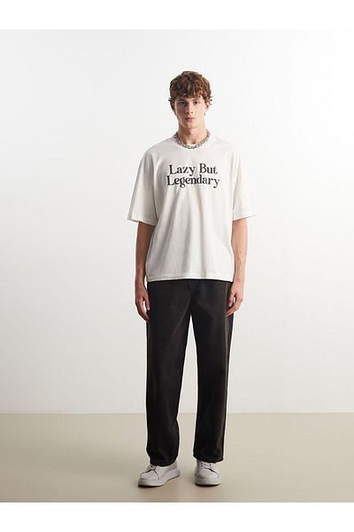LC Waikiki Ανδρικό μπλουζάκι XSIDE Crew Neck με στάμπα χτενισμένο βαμβακερό