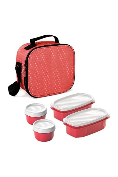 Generic TATAY Urban Dots Lunch Box Kit Red 3 Liter